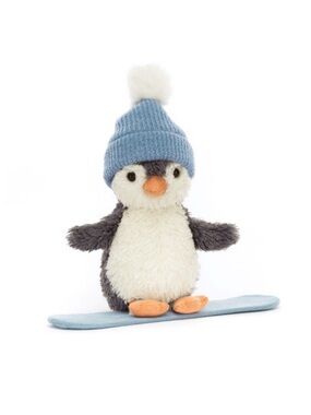 NWT Jellycat Peanut Penguin Snowboarding Soft Plush